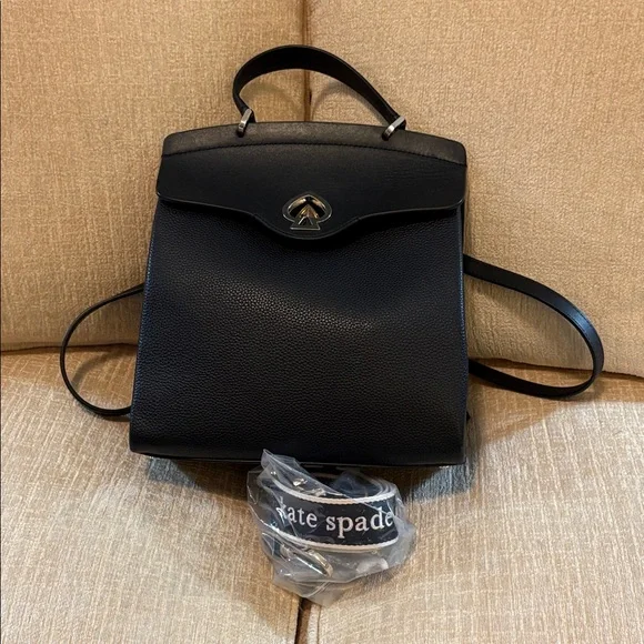 Kate Spade Black Textured Backpack - Picture 15 of 15